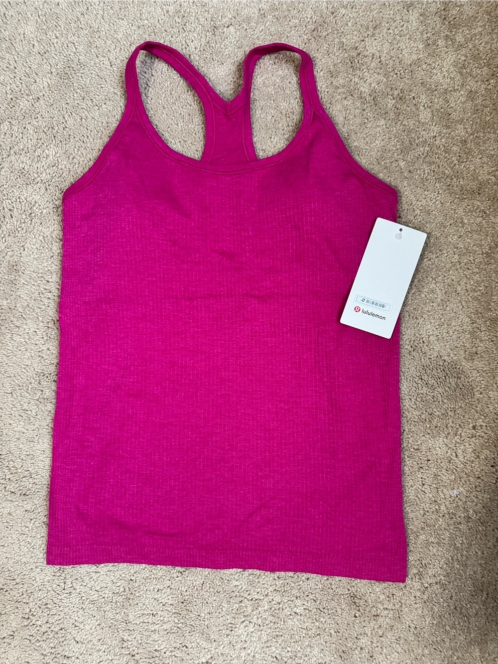 Lululemon Ebb to Street Tank Pink Flare